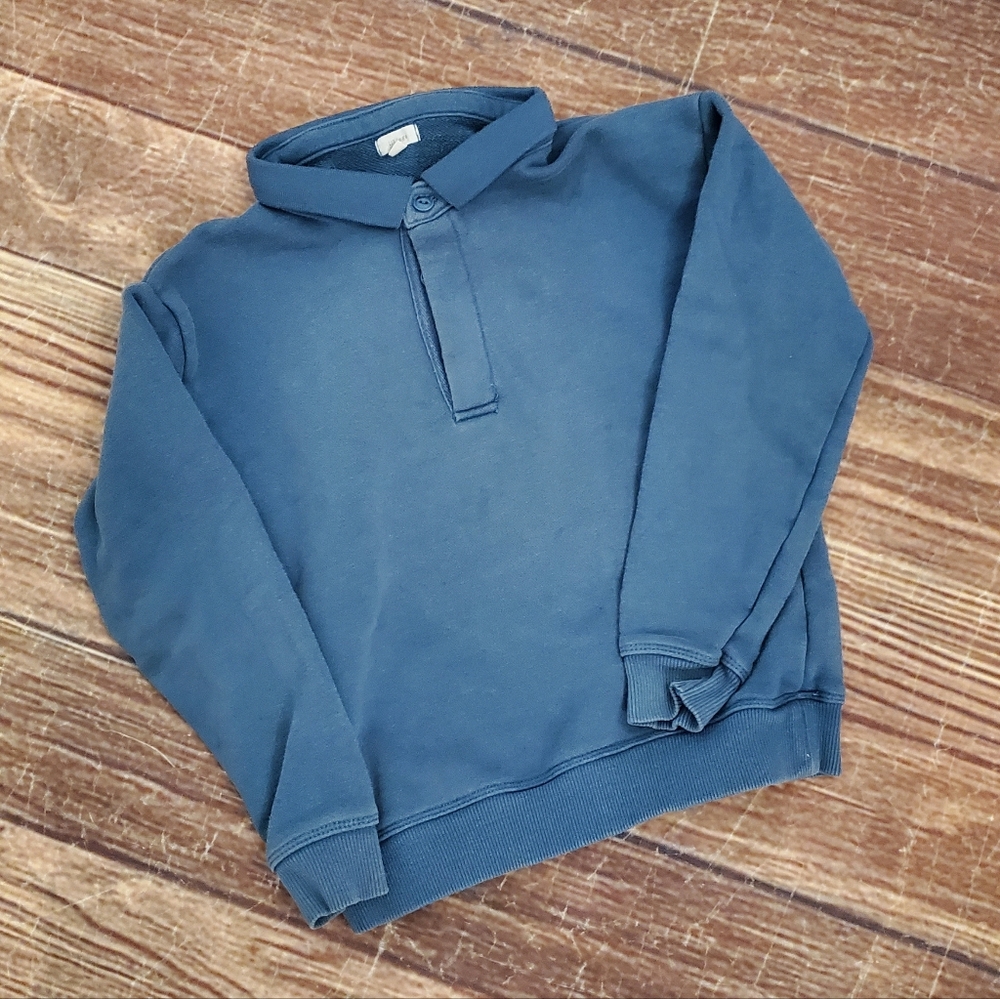 Lil Legs blue collared polo sweatshirt sz 8